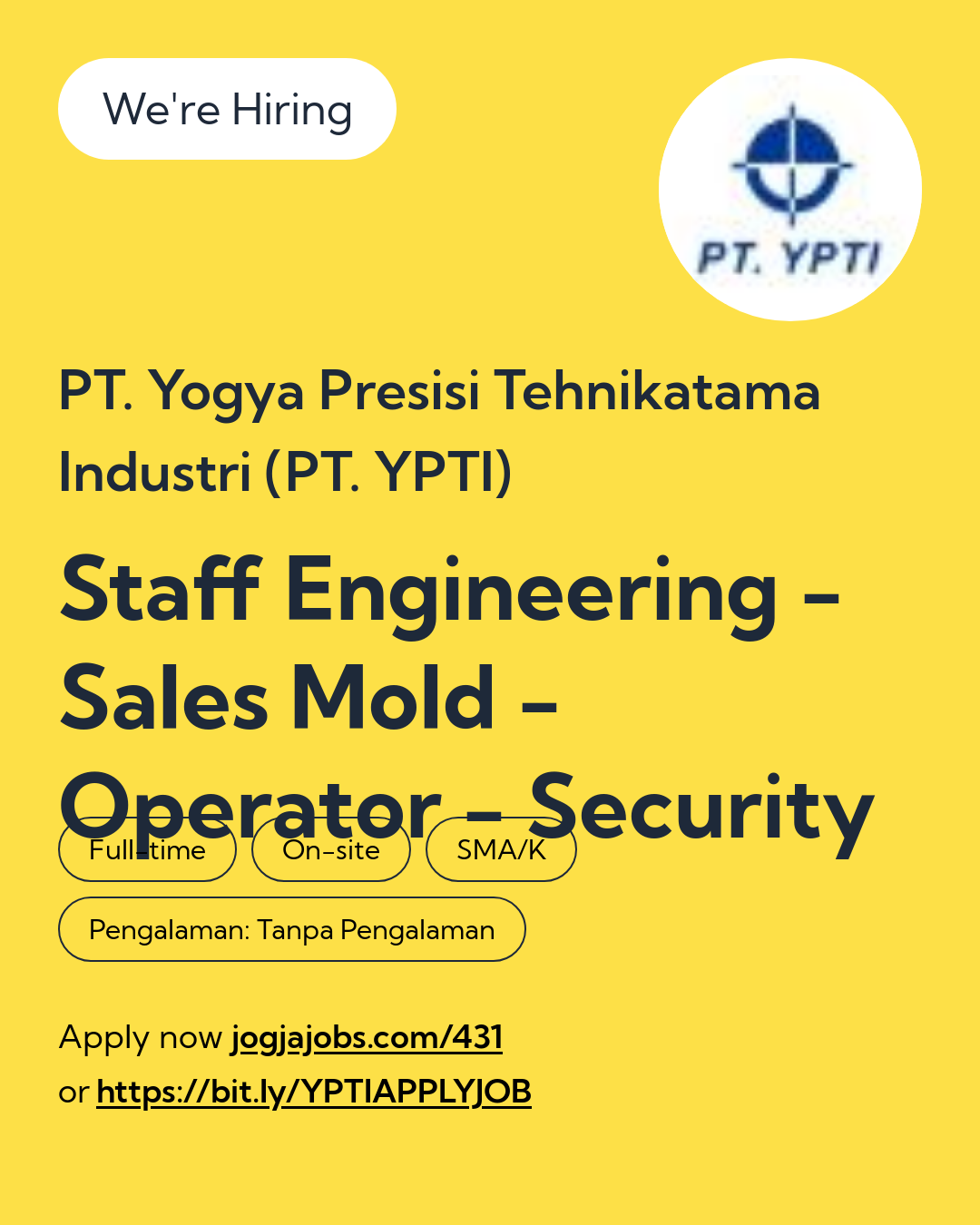 Logo PT. Yogya Presisi Tehnikatama Industri (PT. YPTI)