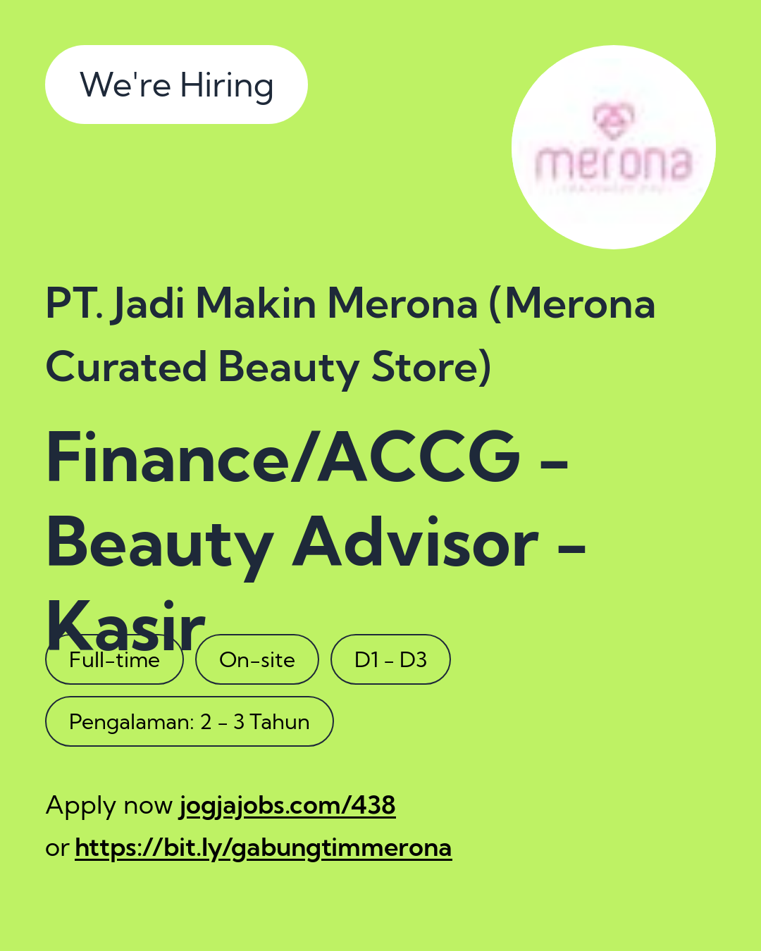Logo PT. Jadi Makin Merona (Merona Curated Beauty Store)