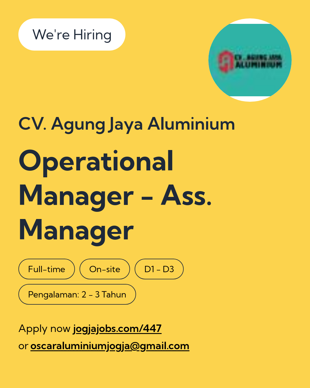 Logo CV. Agung Jaya Aluminium