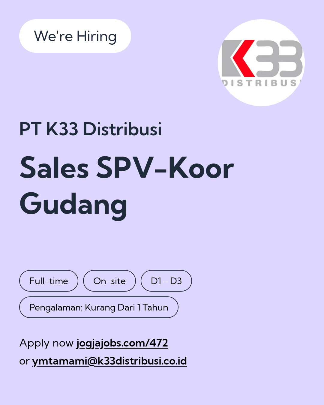 Logo PT K33 Distribusi 