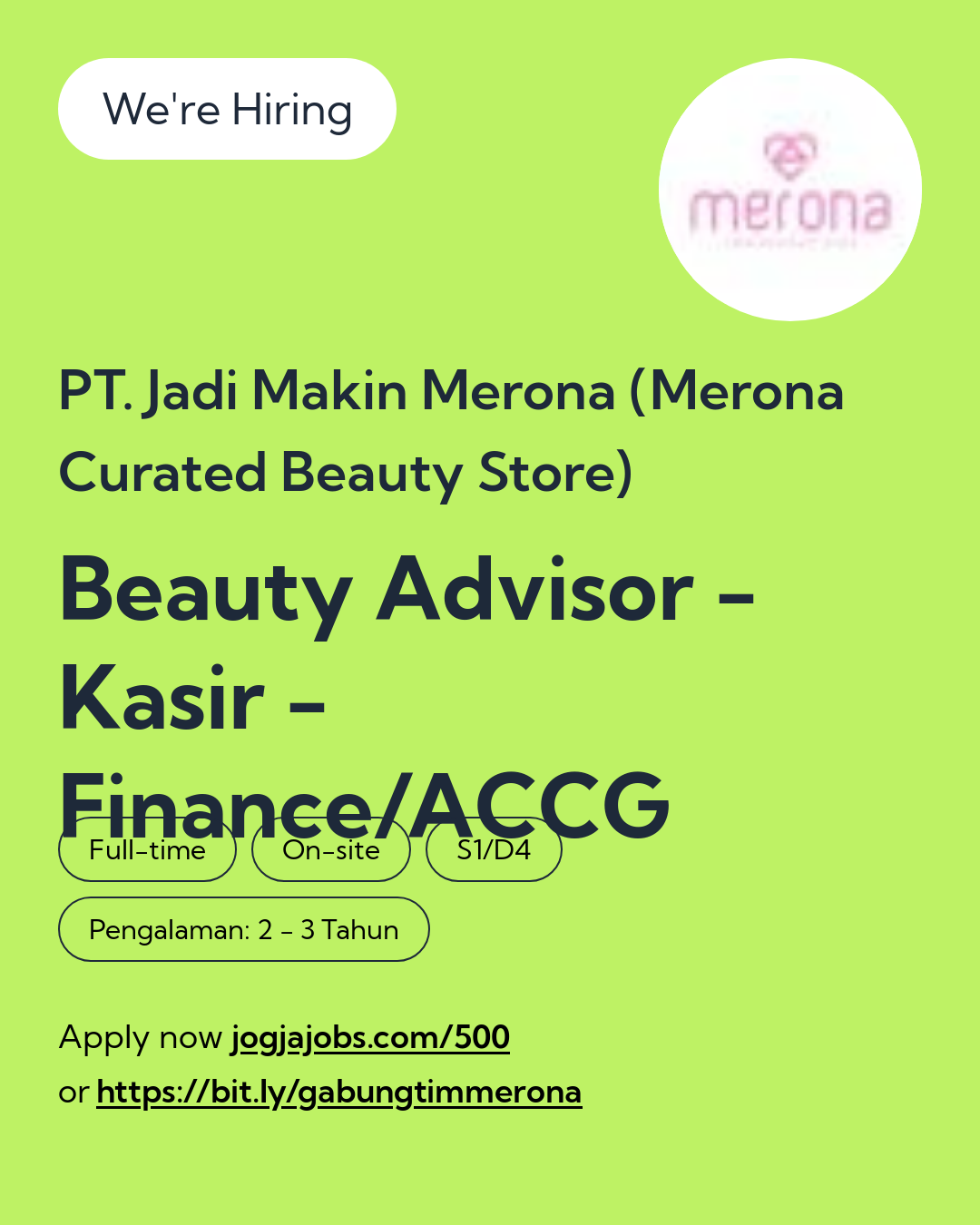 Logo PT. Jadi Makin Merona (Merona Curated Beauty Store)