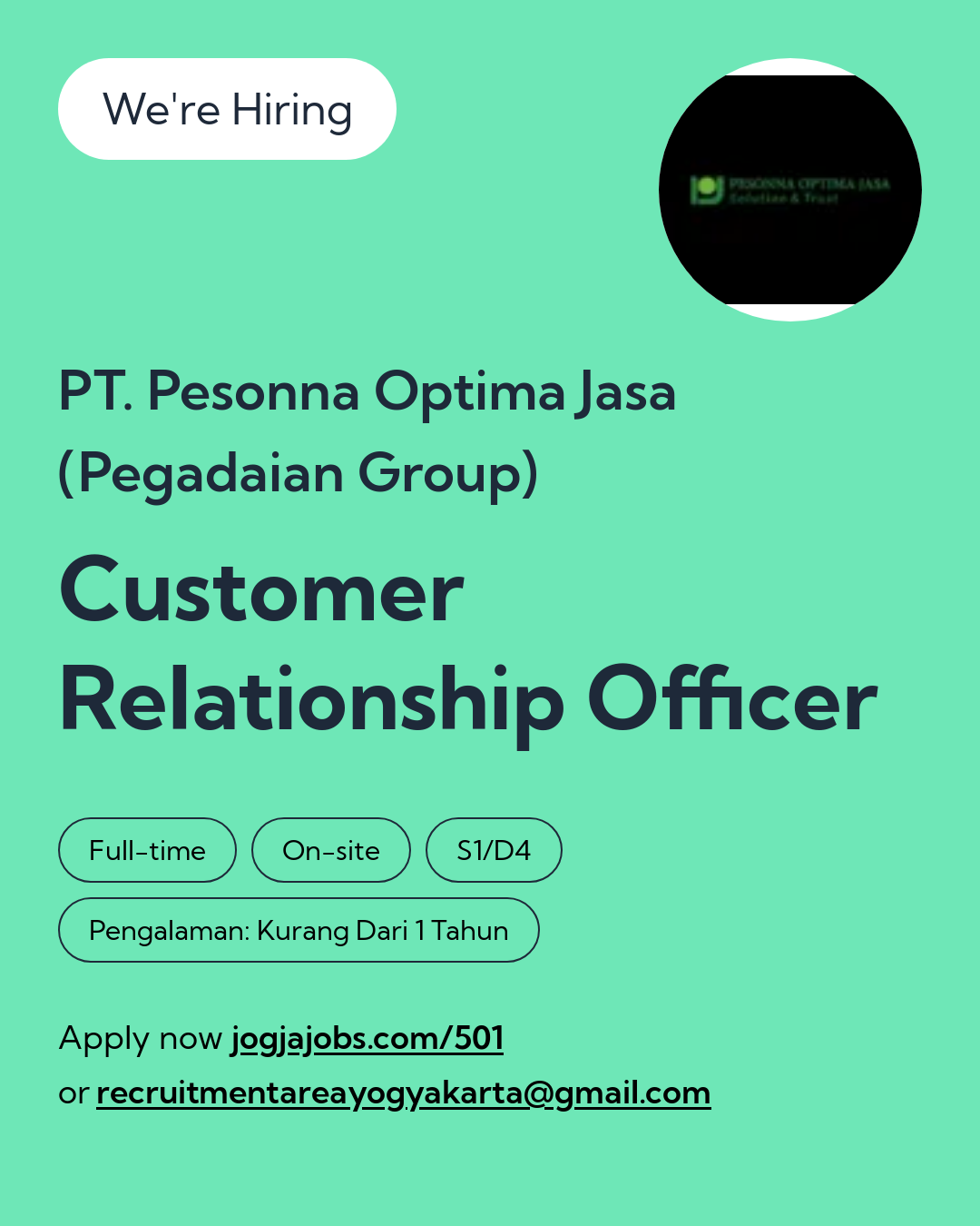 Logo PT. Pesonna Optima Jasa (Pegadaian Group)