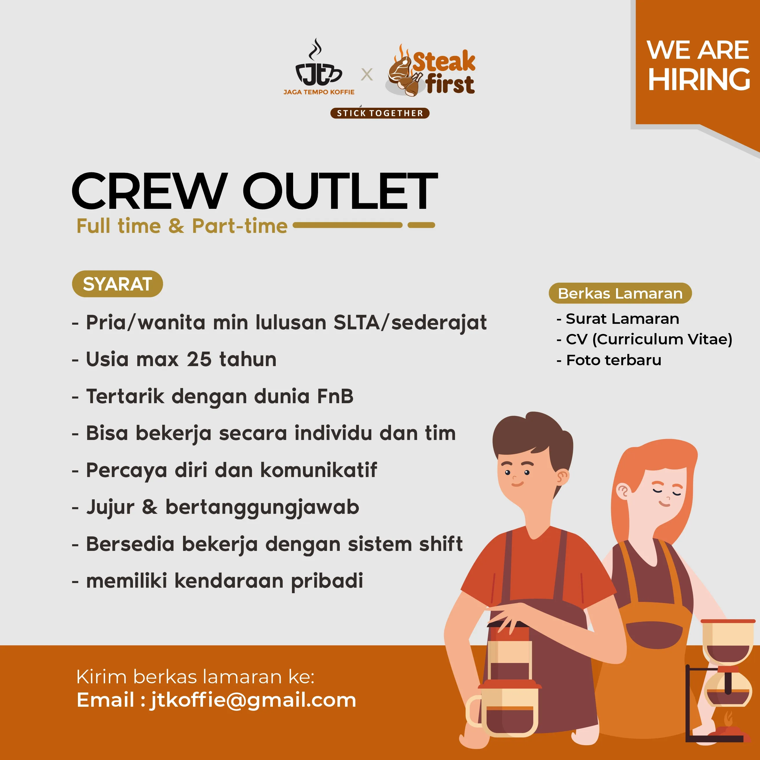 Logo Jaga Tempo Koffie X Steak First