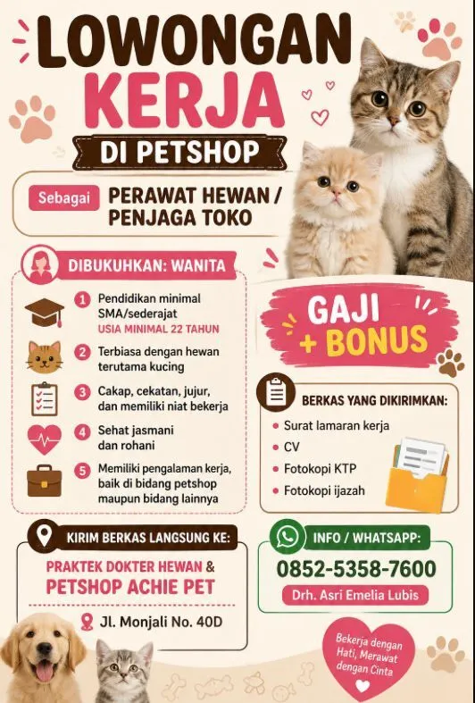 Logo Praktek Dokter Hewan & Petshop Achie Pet